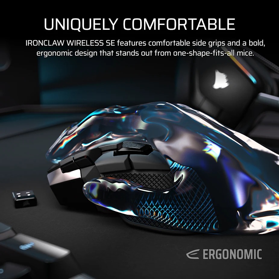 Corsair IRONCLAW WIRELESS SE 無線遊戲滑鼠(黑色)