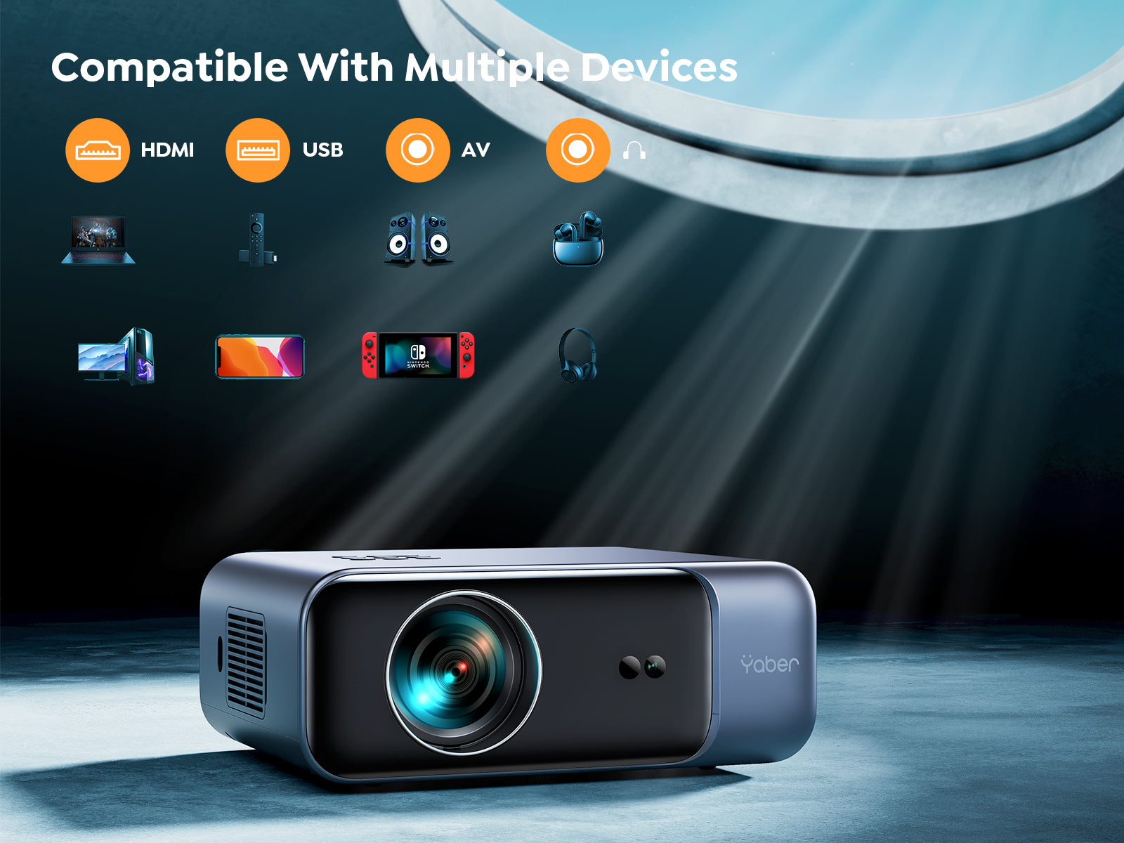 Yaber Pro V9 TV Video Projector 無線投影機