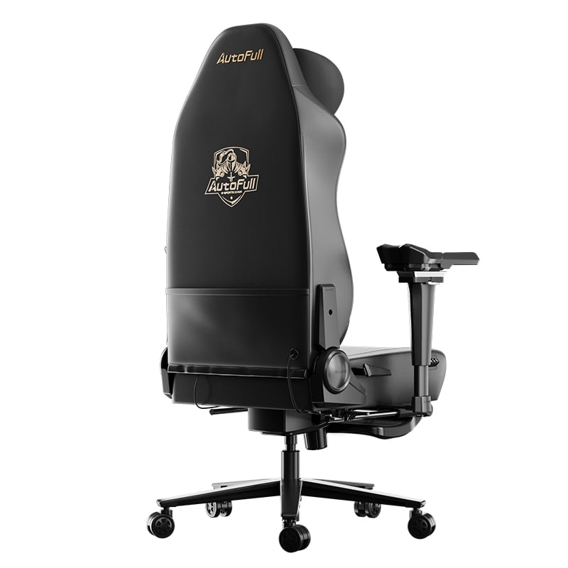 Autofull 傲風 M6系列震動按摩冷暖吹風座墊人體工學電競椅(Pro 2.0-黑色-連腳托)