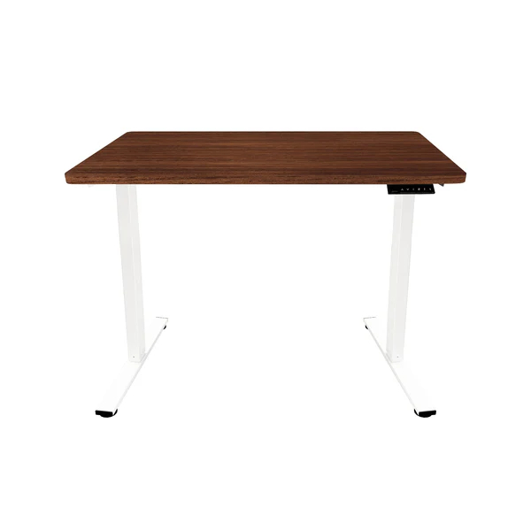 T84D Zenox Ergonomics Office Desk Essential 人體工學電腦枱 (升降版)(胡桃木色-白色枱腳-120cm)