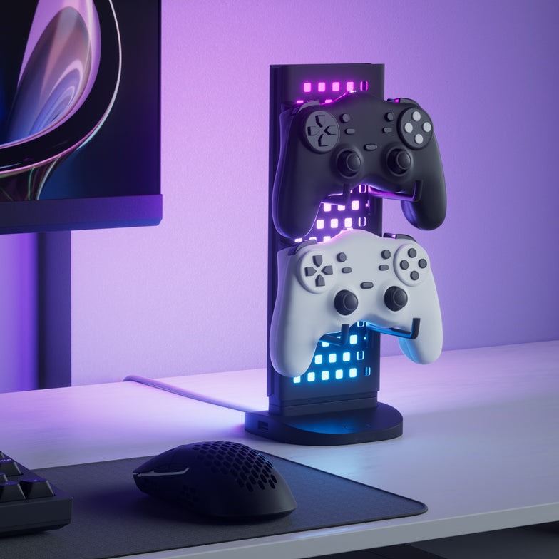 Nanoleaf Gaming Dock 雙面3合1彩光桌面釘板收納架(黑色)