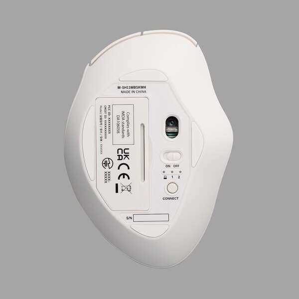 ELECOM SHELLPHA 三鍵 三模無線滑鼠(白色-S Size)