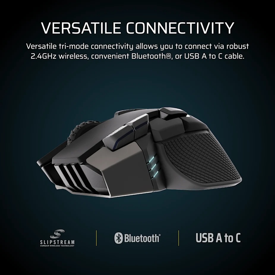 Corsair IRONCLAW WIRELESS SE 無線遊戲滑鼠(黑色)