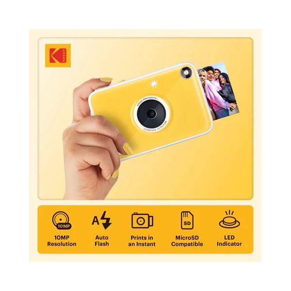 Kodak 柯達 Printomatic+ 即影即有數碼相機(黃色)