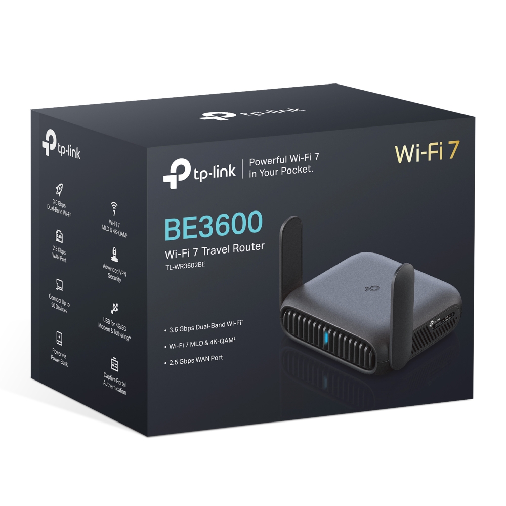 TP-Link TL-WR3602BE BE3600 雙頻 Wi-Fi 7 便攜式旅行路由器