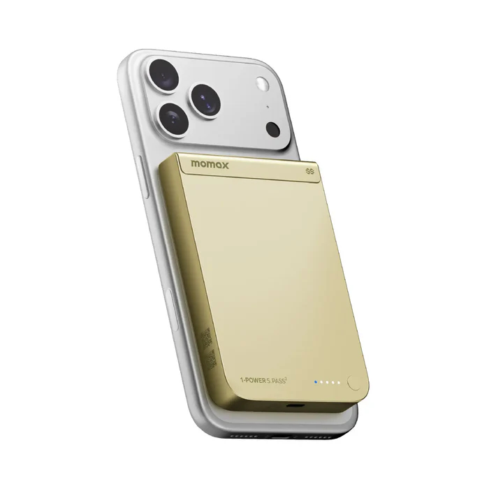 MOMAX 1-Power S.Pass² Qi2 半固態磁吸流動電源(CCC 認證)(IP163Q2)(黃色-10000mAh)