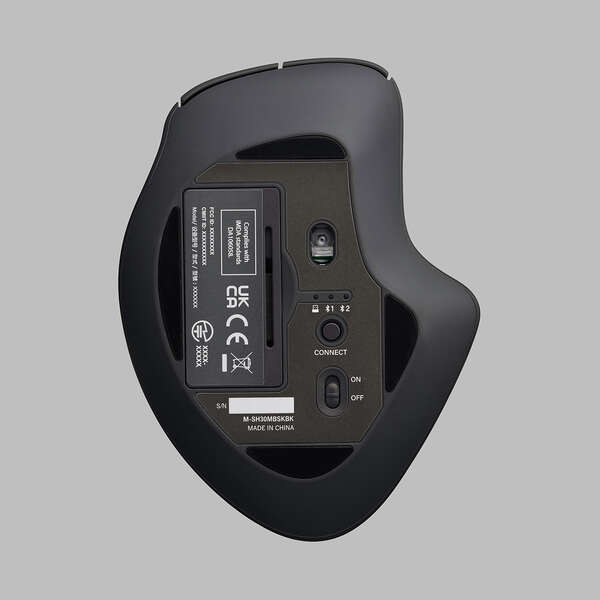 ELECOM SHELLPHA 五鍵 三模無線滑鼠(黑色-M Size)