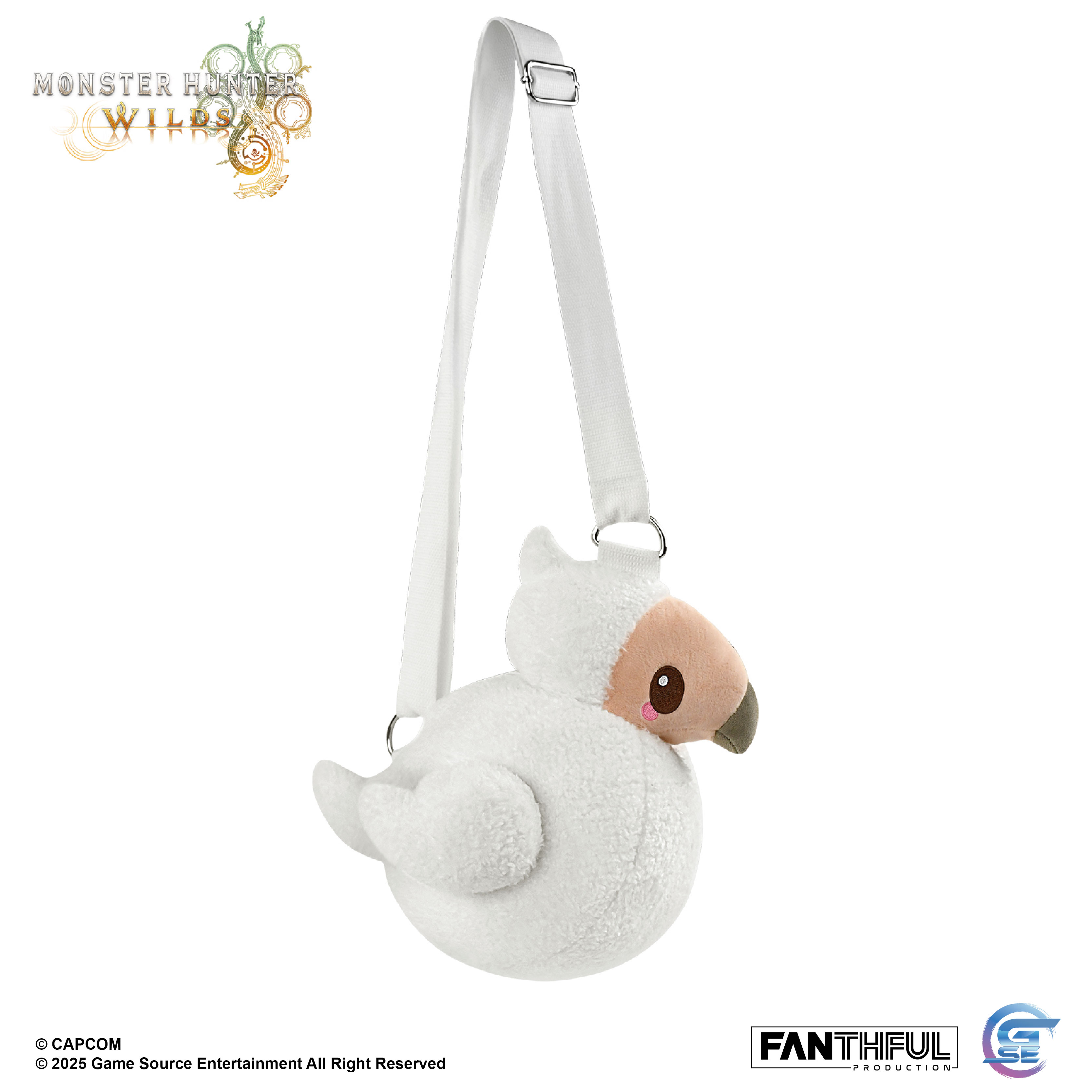 Fanthful《魔物獵人 荒野》Monster Hunter Wilds 毛絨包包(鷺鷹龍寶寶)