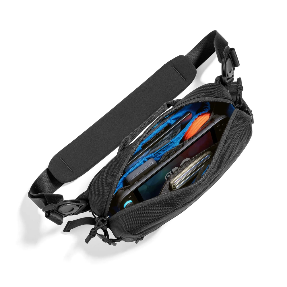 tomtoc Wander-T26 Cordura 城市探索斜孭袋(可收納Steam Deck OLED/ Switch 2/ ASUS ROG Ally/ iPad Mini)(T26S1D1)(Black)