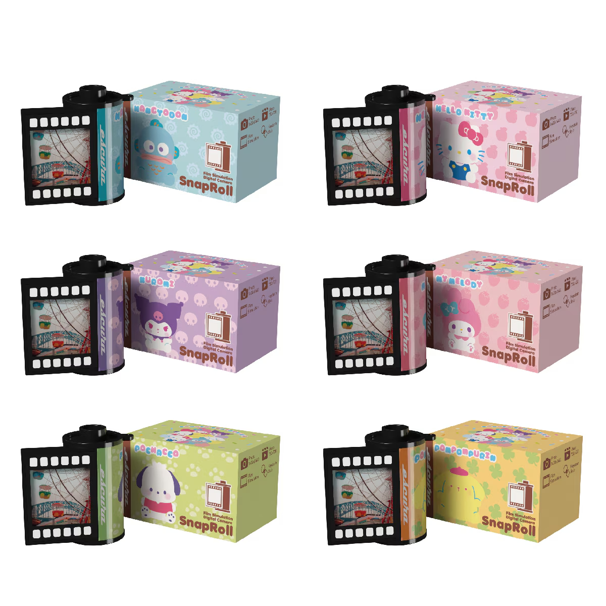 Escura SnapRoll Sanrio Characters系列 鑰匙扣數碼相機盲盒