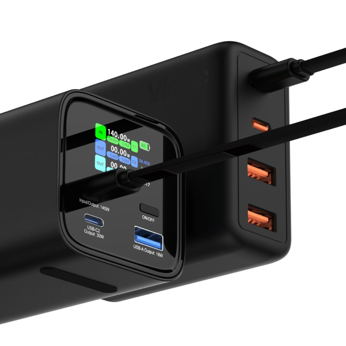 Vinnic Mount Parker 2 140W 27000mAh 行動電源 - 為筆記型電腦和手機快速充電（可攜帶上飛機）(黑色)