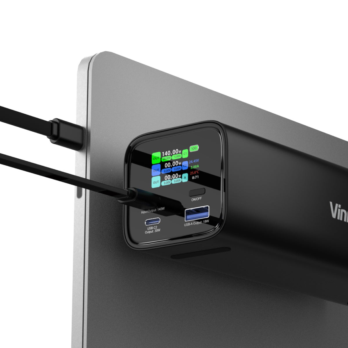 Vinnic Mount Parker 2 140W 27000mAh 行動電源 - 為筆記型電腦和手機快速充電（可攜帶上飛機）(黑色)