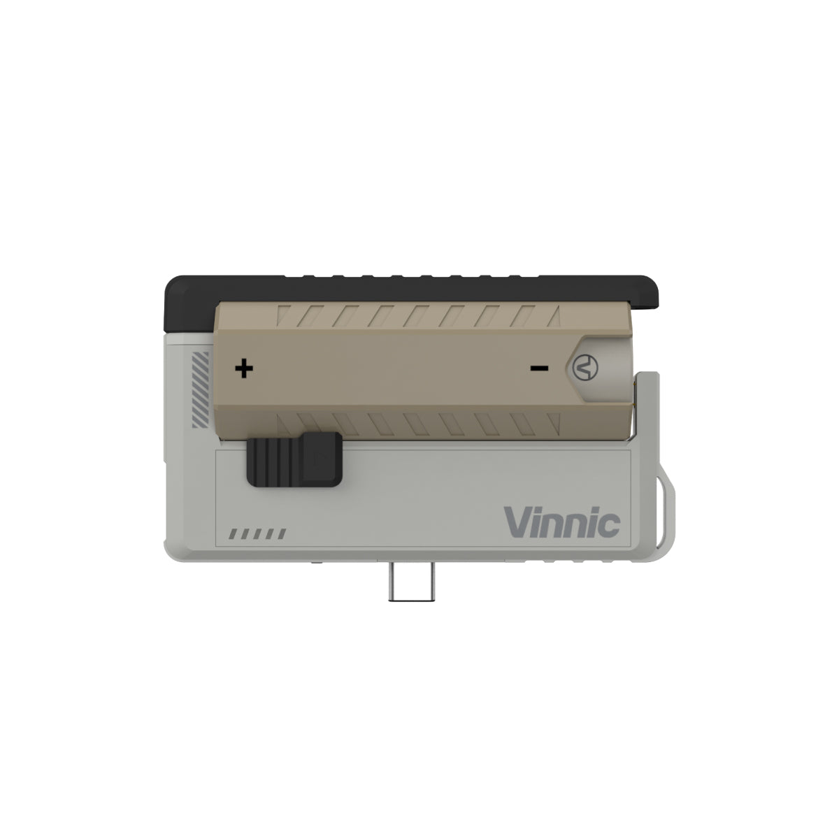 Vinnic Rendezvous 5000mAh 可換電 Type-C 直插式 雙輸出行動電源 (附21700電池兩枚)(軍事灰)