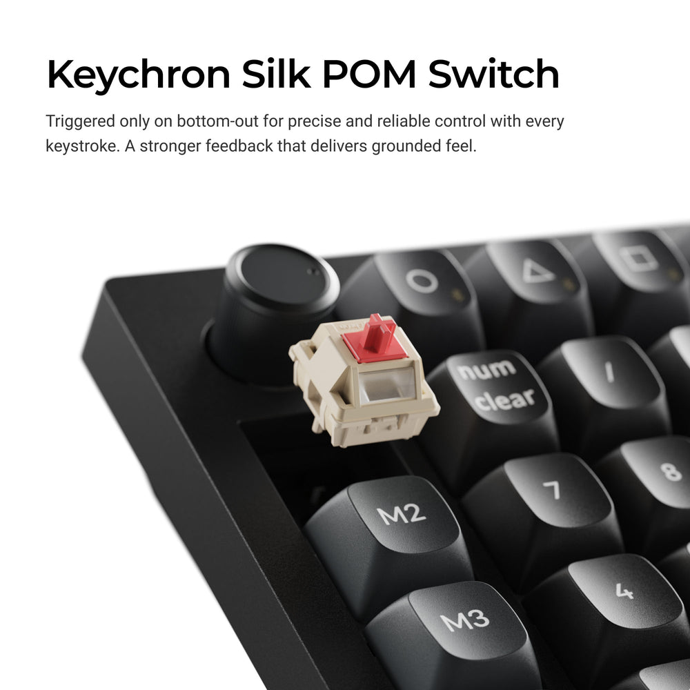 Keychron V0 Ultra 8K (V0U-D4) ZMK 有旋鈕三模無線數字鍵盤(Keychron Silk POM 香蕉軸)