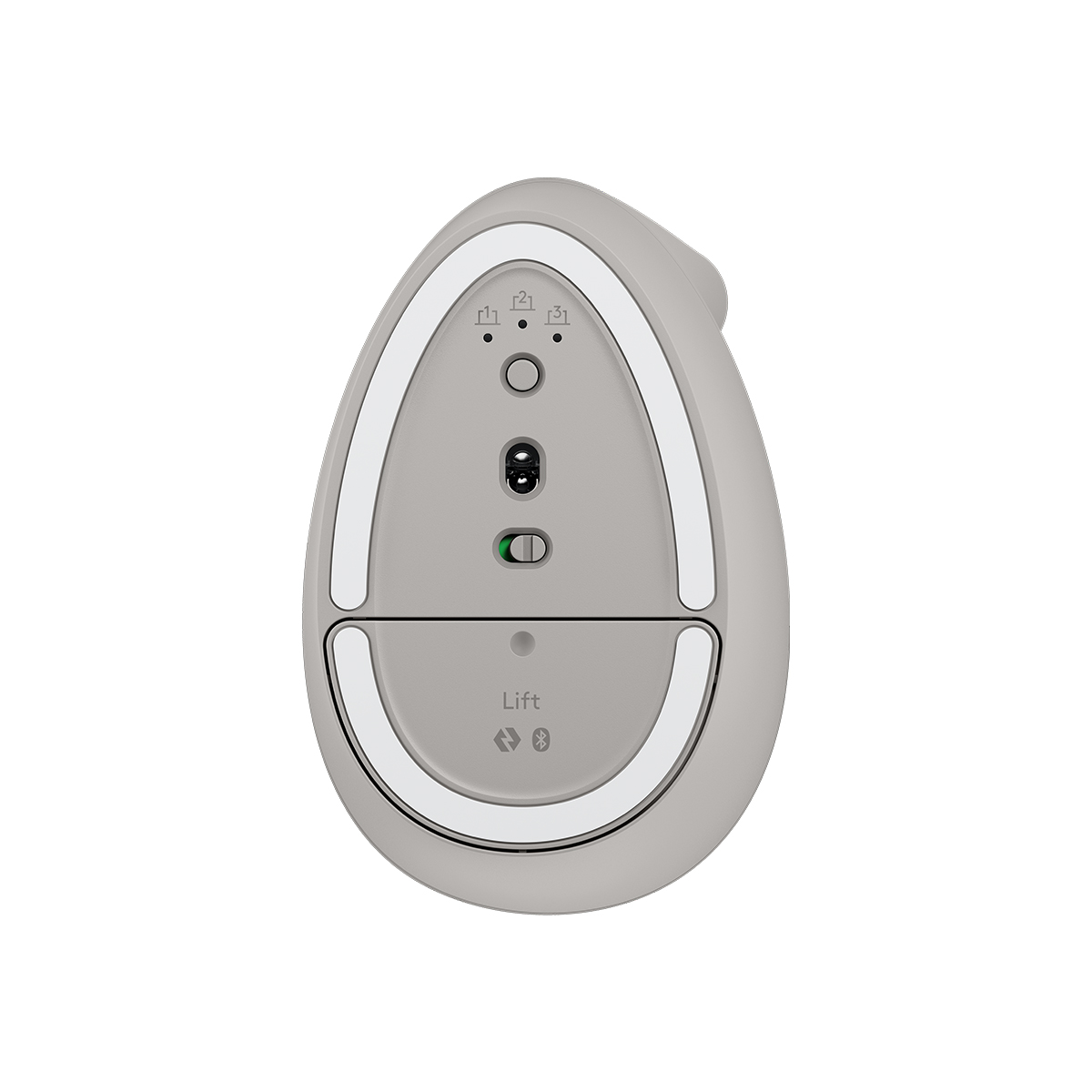 Logitech Lift Vertical 雙模無線 人體工學垂直滑鼠(迷霧灰)