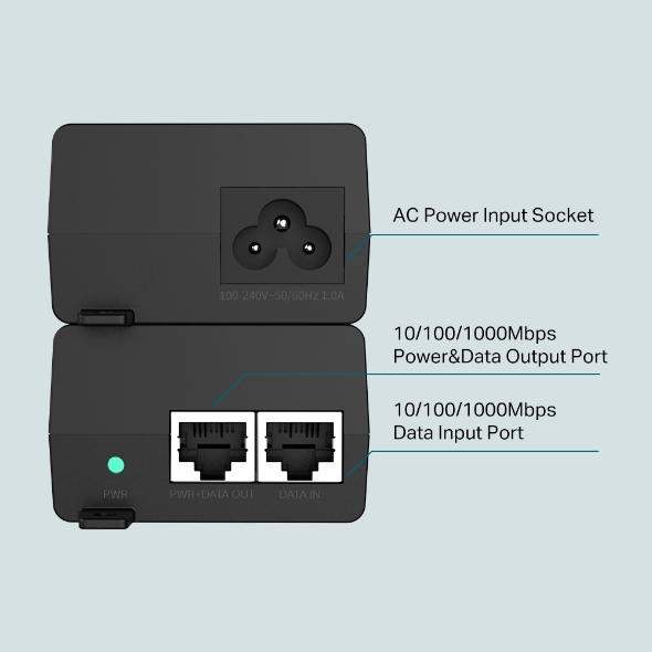 TP-Link TL-POE160S PoE+ 注入器適配器 具備 2 個 Gigabit 連接埠（30W）